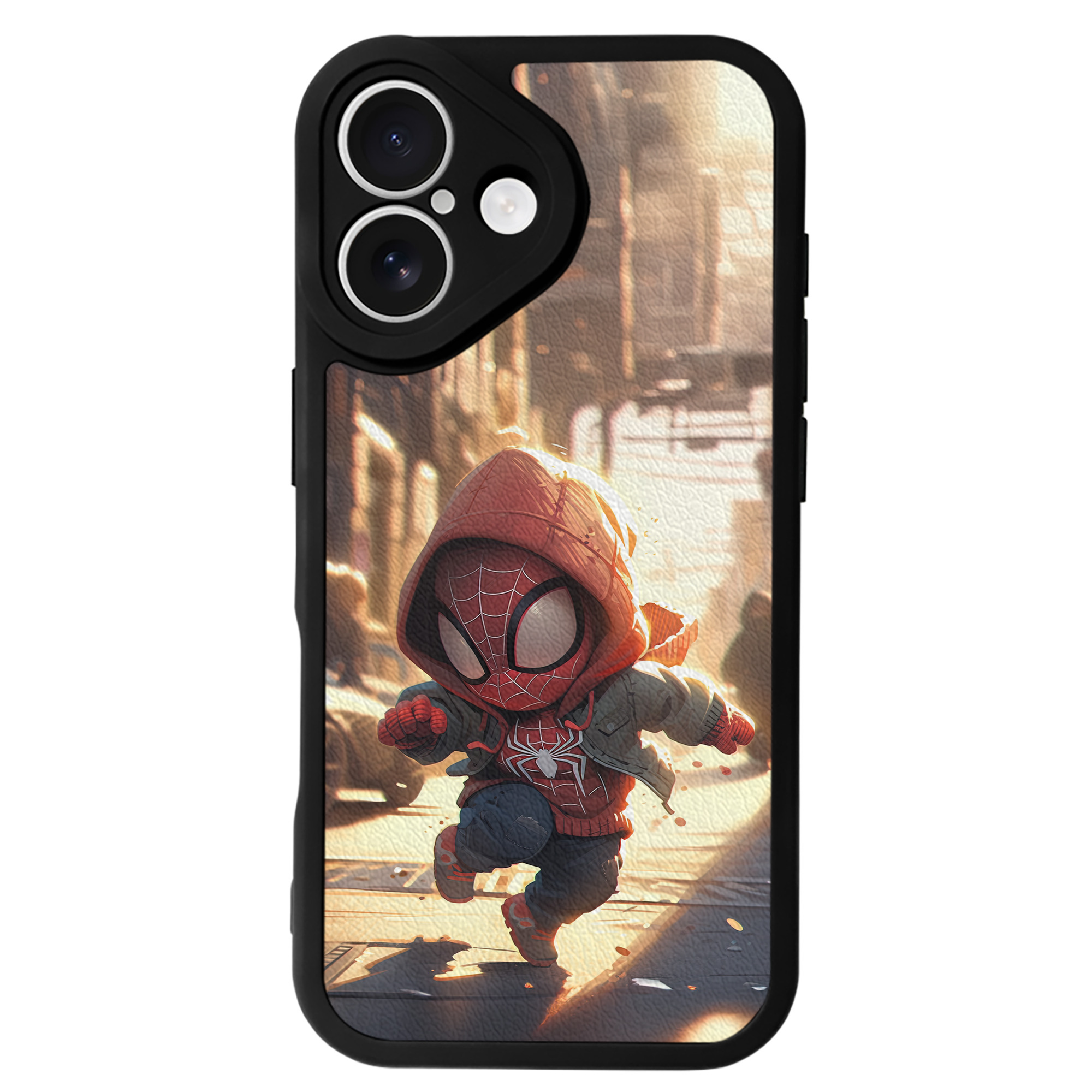 （画像用） Spider Man スパイダーマン 【iPhone 16シリーズ対応】シリコンスマホケース（レザー調） 材質：シリコン